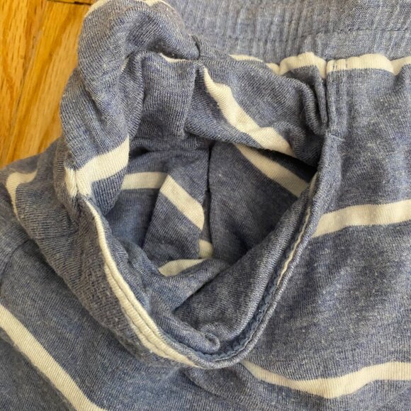 MAX STUDIO Blue Striped Midi Skirt with Side Pockets and Waist Tie Size S - Picture 3 of 7